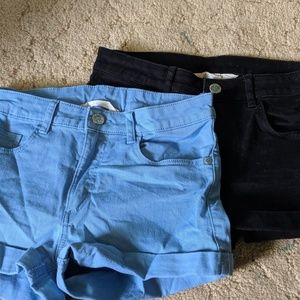 2 h&m girls size 12-13 jean shorts